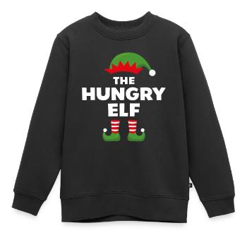 L’Elfe affamé - Sweat Premium enfant bio - noir - Devant - AI Model Kid Female (0cm)