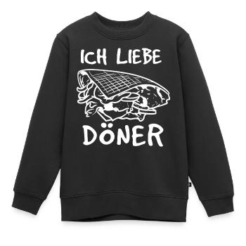 Döner Ich Liebe Döner Für Döner Liebhaber Essen - Kinder Premium Organic Sweatshirt - Schwarz - Vorne - AI Model Kid Female (0cm)