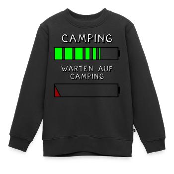 akku camping - Kinder Premium Organic Sweatshirt - Schwarz - Vorne - AI Model Kid Female (0cm)
