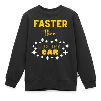 schneller als Luxusautos - Kinder Premium Organic Sweatshirt - Schwarz - Vorne - AI Model Kid Female (0cm)