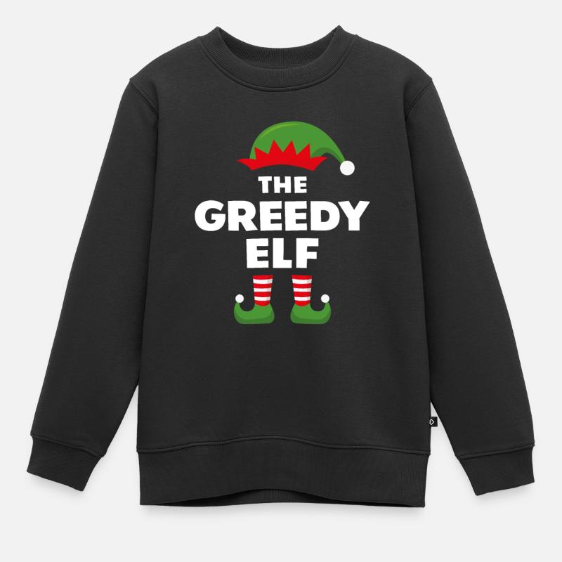L’elfe cupide - Sweat Premium enfant bio - noir
