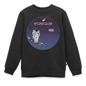 Interstellaire astronaute en orbite - Sweat Premium enfant bio - noir - Devant - AI Model Kid Female (0cm)