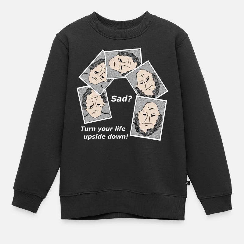 TurnYourLife blanc - Sweat Premium enfant bio - noir