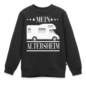 Camping Wohnmobil Altersheim Reisen Wohnwagen - Kinder Premium Organic Sweatshirt - Schwarz - Vorne - AI Model Kid Female (0cm)