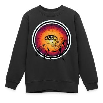 Wildpferd Pferd göttlich Pferdenarr Reiterin Pony - Kinder Premium Organic Sweatshirt - Schwarz - Vorne - AI Model Kid Female (0cm)