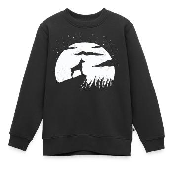 Doberman - Kids Premium Organic Sweatshirt - black - Front - AI Model Kid Female (0cm)