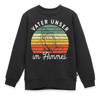 Beten - Vater unser im Himmel - Gebet - Kinder Premium Organic Sweatshirt - Schwarz - Vorne - AI Model Kid Female (0cm)