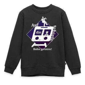 Schiefe Bahn - Kinder Premium Organic Sweatshirt - Schwarz - Vorne - AI Model Kid Female (0cm)