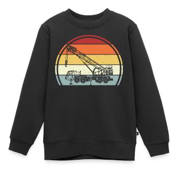 Mobile crane Mobile crane - Kids Premium Organic Sweatshirt - black - Front - AI Model Kid Female (0cm)
