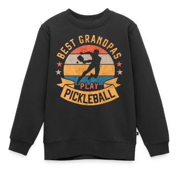 Die besten Großeltern spielen Pickleball - Kinder Premium Organic Sweatshirt - Schwarz - Vorne - AI Model Kid Female (0cm)