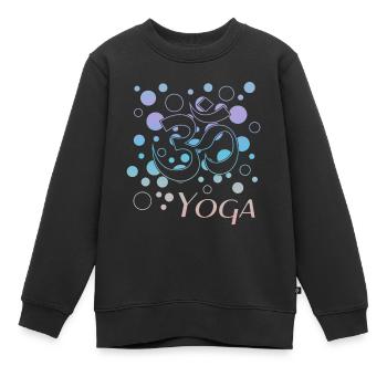 Yoga yoga - Kinder Premium Organic Sweatshirt - Schwarz - Vorne - AI Model Kid Female (0cm)