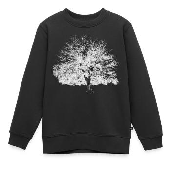 Winterbaum weiss - Kinder Premium Organic Sweatshirt - Schwarz - Vorne - AI Model Kid Female (0cm)