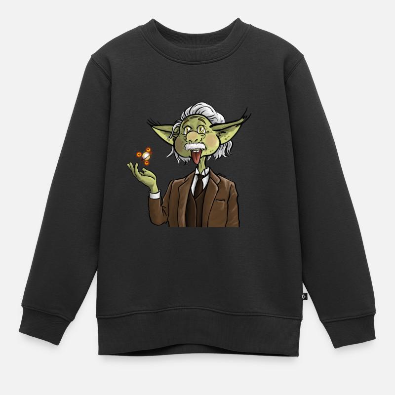 Korrigan savant - Sweat Premium enfant bio - noir