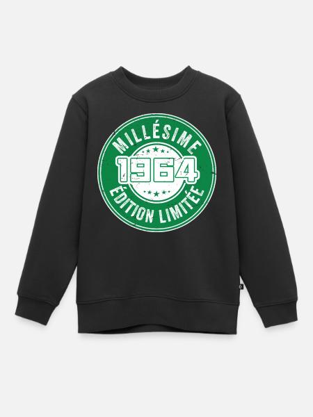 Millésime 1964 | édition limitée Anniversaire 1964 - Sweat Premium enfant bio - noir