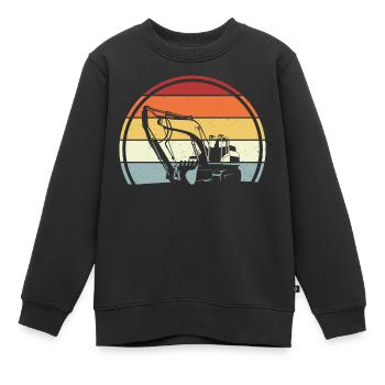 Bagger - Kinder Premium Organic Sweatshirt - Schwarz - Vorne - AI Model Kid Female (0cm)