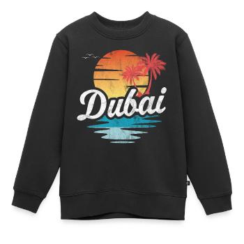 Strand von Dubai - Kinder Premium Organic Sweatshirt - Schwarz - Vorne - AI Model Kid Female (0cm)