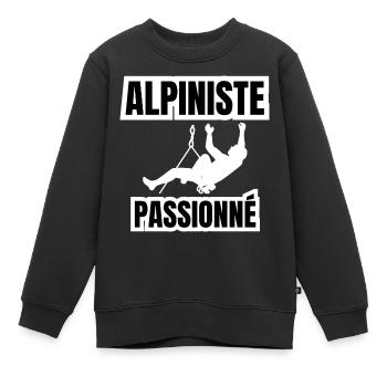 alpiniste passionné - Sweat Premium enfant bio - noir - Devant - AI Model Kid Female (0cm)