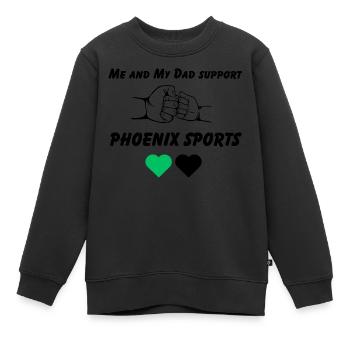Me and My Dad support Phoenix Sports - Kids Premium Organic Sweatshirt - black - Front - AI Model Kid Female (0cm)