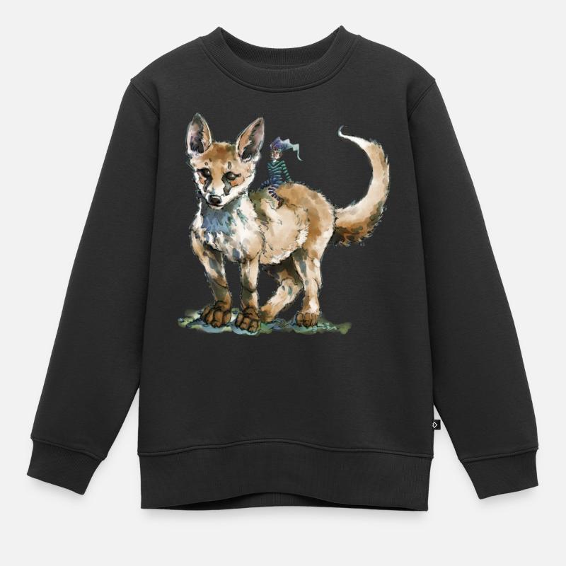 Fox And Will - Sweat Premium enfant bio - noir