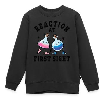 Réaction chimique au premier coup d’œil - Sweat Premium enfant bio - noir - Devant - AI Model Kid Female (0cm)