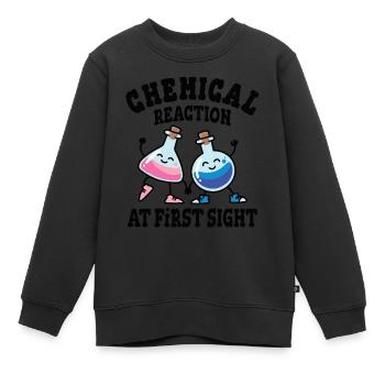 Réaction chimique au premier coup d’œil - Sweat Premium enfant bio - noir - Devant - AI Model Kid Female (0cm)