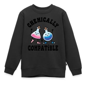 Chemisch kompatibel Chemie Glaskolben - Kinder Premium Organic Sweatshirt - Schwarz - Vorne - AI Model Kid Female (0cm)