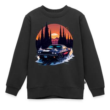 Klassischer Sportwagen - Kinder Premium Organic Sweatshirt - Schwarz - Vorne - AI Model Kid Female (0cm)
