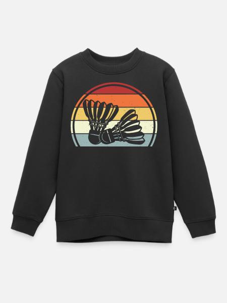 Badminton - Sweat Premium enfant bio - noir