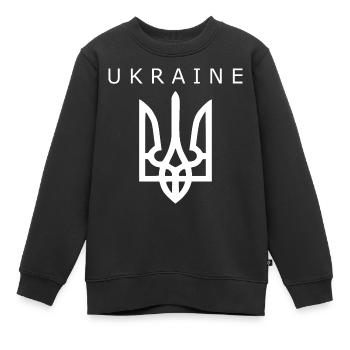 Ukraine - Kinder Premium Organic Sweatshirt - Schwarz - Vorne - AI Model Kid Female (0cm)
