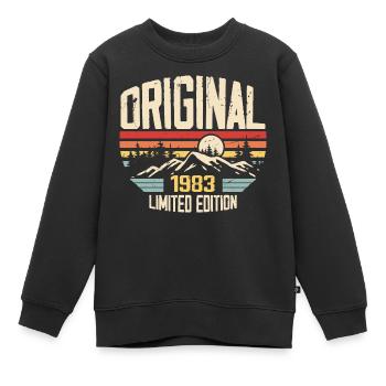 Nostalgisch 1983 Geburtstagsgeschenk 1983 - Kinder Premium Organic Sweatshirt - Schwarz - Vorne - AI Model Kid Female (0cm)