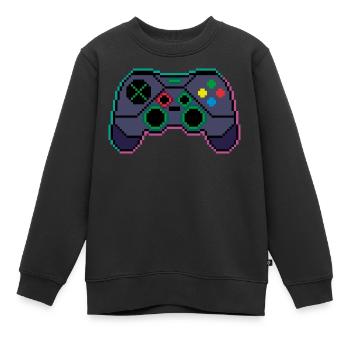 G35.01 Cyberpunk Gamepad - Kinder Premium Organic Sweatshirt - Schwarz - Vorne - AI Model Kid Female (0cm)