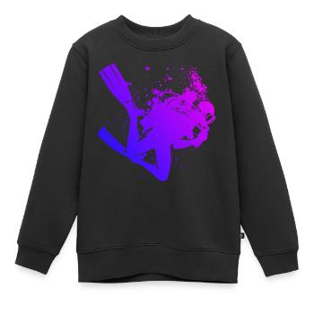 Damen Free Dive Diver Scuba Diver Taucher - Kinder Premium Organic Sweatshirt - Schwarz - Vorne - AI Model Kid Female (0cm)