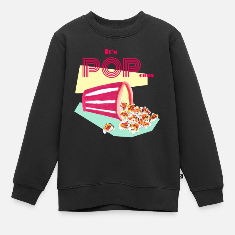 It's POPcorn! - Kids Premium Organic Sweatshirt - black