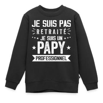 Nicht Retreat Opa Professional Opa Geschenk - Kinder Premium Organic Sweatshirt - Schwarz - Vorne - AI Model Kid Female (0cm)