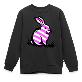 Lapin de Pâques Pâques - Sweat Premium enfant bio - noir - Devant - AI Model Kid Female (0cm)