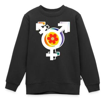 Transgender und LGBTQ+ - Kinder Premium Organic Sweatshirt - Schwarz - Vorne - AI Model Kid Female (0cm)