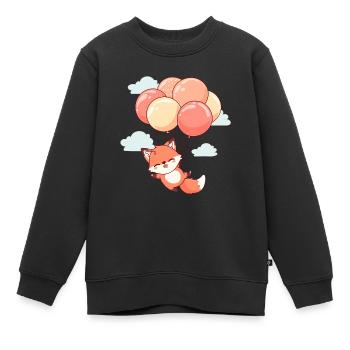 Flying Fox - Kinder Premium Organic Sweatshirt - Schwarz - Vorne - AI Model Kid Female (0cm)