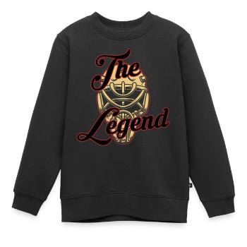 La Légende - Sweat Premium enfant bio - noir - Devant - AI Model Kid Female (0cm)