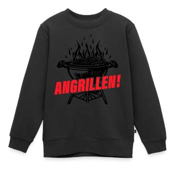 Angrillen Grillen Grill - Kinder Premium Organic Sweatshirt - Schwarz - Vorne - AI Model Kid Female (0cm)