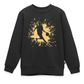 Basketball - Kinder Premium Organic Sweatshirt - Schwarz - Vorne - AI Model Kid Female (0cm)
