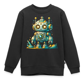 Roboter für Kinder - Kinder Premium Organic Sweatshirt - Schwarz - Vorne - AI Model Kid Female (0cm)