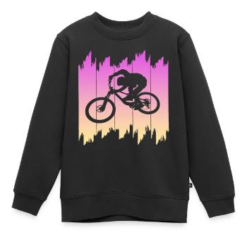 biken - Kinder Premium Organic Sweatshirt - Schwarz - Vorne - AI Model Kid Female (0cm)