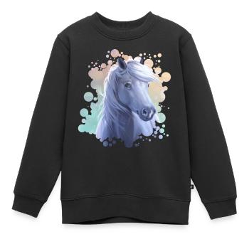Source - Sweat Premium enfant bio - noir - Devant - AI Model Kid Female (0cm)