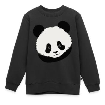 Panda Bär Kinder Panda Kopf - Kinder Premium Organic Sweatshirt - Schwarz - Vorne - AI Model Kid Female (0cm)