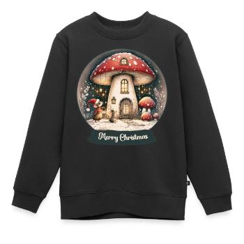 Des souris de Noël et une maison de crapauds - Sweat Premium enfant bio - noir - Devant - AI Model Kid Female (0cm)
