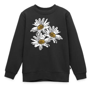 Blume weiß weiße Blume Blumen weiß weiße Blumen - Kinder Premium Organic Sweatshirt - Schwarz - Vorne - AI Model Kid Female (0cm)