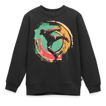 B-Boy à l’ancienne - Sweat Premium enfant bio - noir - Devant - AI Model Kid Female (0cm)