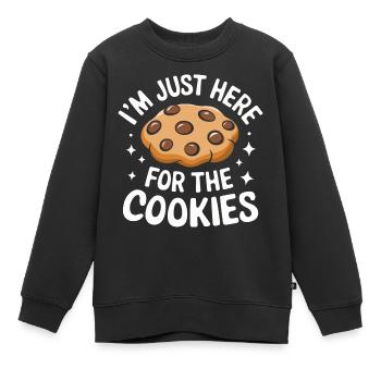 Cookies Cookie Keks Kekse Schokolade - Kinder Premium Organic Sweatshirt - Schwarz - Vorne - AI Model Kid Female (0cm)