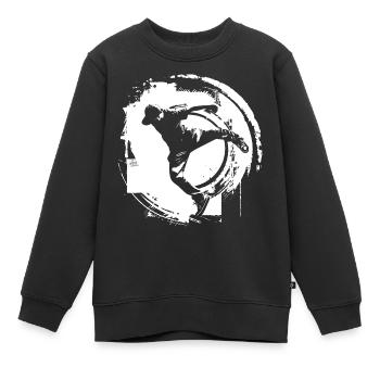 Breakdancer Zeichnung - Kinder Premium Organic Sweatshirt - Schwarz - Vorne - AI Model Kid Female (0cm)