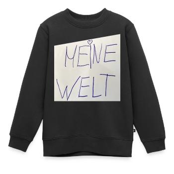 Meine Welt // Wie sie mir gefällt! - Kinder Premium Organic Sweatshirt - Schwarz - Vorne - AI Model Kid Female (0cm)